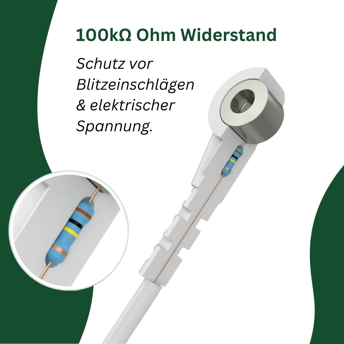 Schutzwiderstand im Erdungskabel